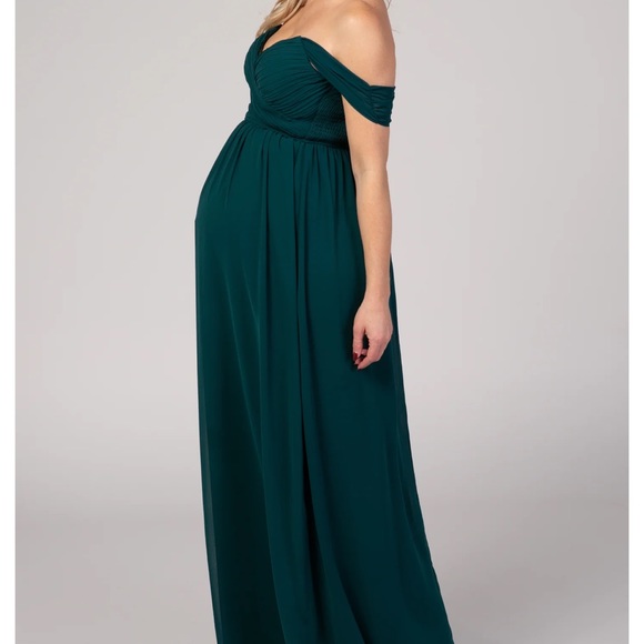 PinkBlush Off Shoulder Maternity Dress